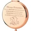 KEYCHIN Beauty Fairy Movie Pocket Mirror Princess Belle Fans Gifts Always Remember You Are Braver Stronger Smarter Than You Think Compact Mirror For Women Girls Teenagers (Beauty Beast Mirror-RG) -Moen Shop 418RKBhZDLL