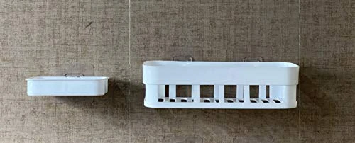 MOHAK Self-Adhesive Plastic Bathroom Corner Rack Storage Shelves Soap Box Stand - White (Combo Bathroom Shelve 1Pcs+ Soap Stand 1Pcs) 6 MOHAK Self-Adhesive Plastic Bathroom Corner Rack Storage Shelves Soap Box Stand - White (Combo Bathroom Shelve 1Pcs+ Soap Stand 1Pcs) - Image 4