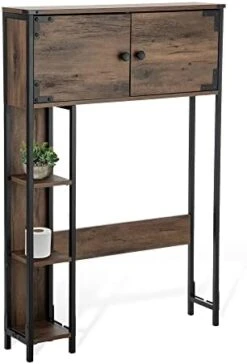 Landia Home Over The Toilet Storage Shelving - Bathroom Shelf And Cabinet With Sliding Barn Door -Moen Shop 418s5hXZ hL. AC