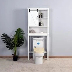 UFINEGO Over The Toilet Storage Cabinet With Storage Shelves 68.11 INCH Over Toilet Bathroom Organizer Bathroom Organizer Over Toilet, White -Moen Shop 419EQT6rtjL. AC