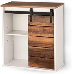 Landia Home Wall Mounted Bathroom Cabinet For Storage, Industrial Themed With A Steel Frame And Adjustable Shelf -Moen Shop 419OavQdiIL. AC