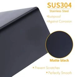 KES Bathroom Towel Ring SUS 304 Stainless Steel Shower Towel Hanger Holder Modern Square Style Wall Mount Matte Black Finish, A2480-BK 14 KES Bathroom Towel Ring SUS 304 Stainless Steel Shower Towel Hanger Holder Modern Square Style Wall Mount Matte Black Finish, A2480-BK -Moen Shop 419Zf5p8vNL