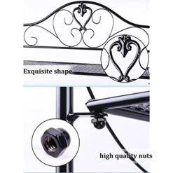 LISDERGOD 3 Tier Over-the-toilet Storage Rack, Modern Wrought Iron Bathroom Organizer Free Standing Restroom Organizers For Paper Towels Shampoo With Hooks And Toilet Paper Holder For Balcony/laundry -Moen Shop 419gTdAdscL