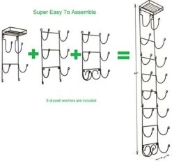 Bath Towel Rack In Bathroom. Wine Racks In Kitchen. Wall Mounted Shelves For Towels Hat Organization. Great Decor Accessories. Metal Hooks. 3 Pieces. Premium Presents Brand. (Black) 10 Bath Towel Rack In Bathroom. Wine Racks In Kitchen. Wall Mounted Shelves For Towels Hat Organization. Great Decor Accessories. Metal Hooks. 3 Pieces. Premium Presents Brand. (Black) -Moen Shop 419jfBhl3eL