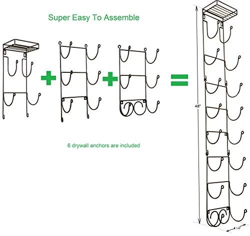 Bath Towel Rack In Bathroom. Wine Racks In Kitchen. Wall Mounted Shelves For Towels Hat Organization. Great Decor Accessories. Metal Hooks. 3 Pieces. Premium Presents Brand. (Black) 5 Bath Towel Rack In Bathroom. Wine Racks In Kitchen. Wall Mounted Shelves For Towels Hat Organization. Great Decor Accessories. Metal Hooks. 3 Pieces. Premium Presents Brand. (Black) - Image 3
