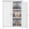PIMXL Wooden Double Door Bathroom Storage Floor Cabinet (Color : White) 2 PIMXL Wooden Double Door Bathroom Storage Floor Cabinet (Color : White) -Moen Shop 41AUKkph79L