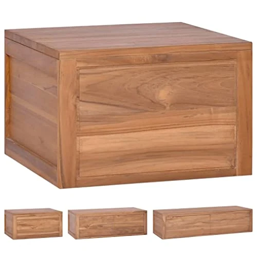 VidaXL Solid Wood Teak Wall-Mounted Bathroom Cabinet Home Indoor Wooden Toilet Storage Unit Shelf Cupboard Vanity Unit Cabinet Furniture 5 VidaXL Solid Wood Teak Wall-Mounted Bathroom Cabinet Home Indoor Wooden Toilet Storage Unit Shelf Cupboard Vanity Unit Cabinet Furniture - Image 3