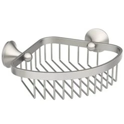 Moen YB5275BN Wynford Corner-Shower Basket For Bathroom-Storage, Brushed Nickel