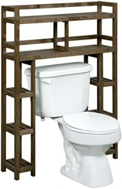 New Ridge Home Goods Home Solid Wood 2-Tier Space Saver With Side Storage For Bathroom, WHITE -Moen Shop 41CyZKnlVML. AC 1