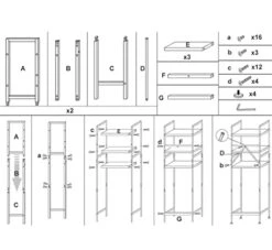 Over-The-Toilet Storage Rack 3-Tier Bathroom Organizer Shelf, Space Saver Toilet Stands For Washroom Laundry Room, Rustic Brown And Black -Moen Shop 41DVptCDFyL