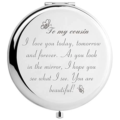 Peayale Cousin Gifts For Women Christmas Birthday Compact Makeup Mirror, Unique Gifts For Cousin Sister Makeup Mirror (I Love You Cousin) 12 Peayale Cousin Gifts For Women Christmas Birthday Compact Makeup Mirror, Unique Gifts For Cousin Sister Makeup Mirror (I Love You Cousin) - Image 10
