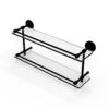 Allied Brass P1000-2/22-GAL-BKM 22 Inch Tempered Double Gallery Rail Glass Shelf, Matte Black 1 Allied Brass P1000-2/22-GAL-BKM 22 Inch Tempered Double Gallery Rail Glass Shelf, Matte Black -Moen Shop 41E85PKg8lL