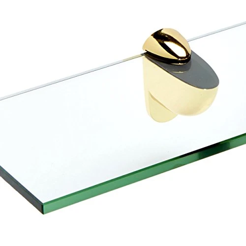 Spancraft Glass Heron Glass Shelf, Brass, 6 X 30 4 Spancraft Glass Heron Glass Shelf, Brass, 6 X 30 - Image 2