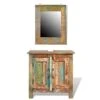 VidaXL Solid Wood Bathroom Vanity Cabinet Set Mirror 2 Doors Vintage Style -Moen Shop 41FMGidAziL