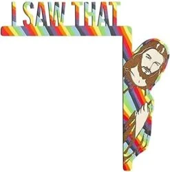 Jesus Door Frame I Saw That Jesus Sign I Saw Jesus Door Sit Decoration Christian Home Door Corner Decoration, Mirror Cabinet Chair Drawer Furniture -Moen Shop 41FRZwbbQ7L. AC