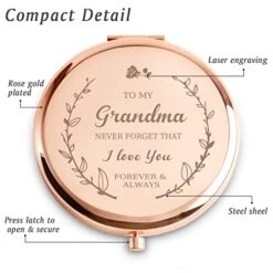 COYOAL Grandma Gifts From Grandchildren, Personalized Engraved Compact Mirror, Unique Mothers Day Birthday Gifts For Grandma, Nana, Grammy, Grandmother -Moen Shop 41FYd2duukL