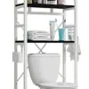 Gyfimoie Over The Toilet Storage Shelf, 3-Tier Metal Bathroom Organizer Rack, Modern Freestanding Space Saver With Adjustable Bottom Bar,4 Hooks & Paper Holder For Laundry Bathroom Balcony 1 Gyfimoie Over The Toilet Storage Shelf, 3-Tier Metal Bathroom Organizer Rack, Modern Freestanding Space Saver With Adjustable Bottom Bar,4 Hooks & Paper Holder For Laundry Bathroom Balcony -Moen Shop 41G2izE46dL