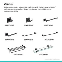 Kraus KEA-17725MB Ventus Bathroom -Towel Bar, 10 1/2 Inch, Matte Black -Moen Shop 41GOXmrma0L