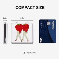 Vanity Mirror Strawberry Woman Design Shatterproof Pocket Mirror Unique Double Sided Magnifying Portable Compact Mirror Square Makeup Vanity Mirror For Women And Girls -Moen Shop 41GhbxhTbES