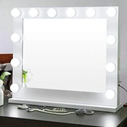 ZENY Hollywood Vanity Makeup Mirror Light Dressing Table Vanity Set Mirrors With Dimmer Wall-Mounted Vanity Mirrors