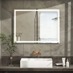 COZZIE Bathroom Vanity Mirror,60x28 Inch Lighted Vanity Mirror,3-Color 3000-6000k Dimmable Anti-Fog CRI 90+ Bathroom Mirrors For Wall(White/Natural/Warm Lights) 17 COZZIE Bathroom Vanity Mirror,60x28 Inch Lighted Vanity Mirror,3-Color 3000-6000k Dimmable Anti-Fog CRI 90+ Bathroom Mirrors For Wall(White/Natural/Warm Lights) -Moen Shop 41HP2HyHCEL. AC