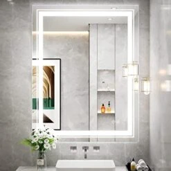 JSneijder 28x36 Led Bathroom Mirror,led Mirror With Lights,Dimmable Anti-Fog Mirror -Moen Shop 41HdO grtL. AC