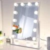 QYzblbang LED Vanity Mirror With Lights Hollywood Light Up Makeup Mirror For Desk, Lighted Smart Mirror With Touch Lights,3Color Dimmable Personal Makeup Mirror With 12 Bulbs For Bedroom 360°Rotation 1 QYzblbang LED Vanity Mirror With Lights Hollywood Light Up Makeup Mirror For Desk, Lighted Smart Mirror With Touch Lights,3Color Dimmable Personal Makeup Mirror With 12 Bulbs For Bedroom 360°Rotation -Moen Shop 41IpN0Z9zyL