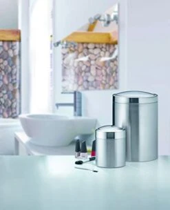 Kela Trash Can With Lid Ari Collection, Silver -Moen Shop 41Iqxo6W1YL