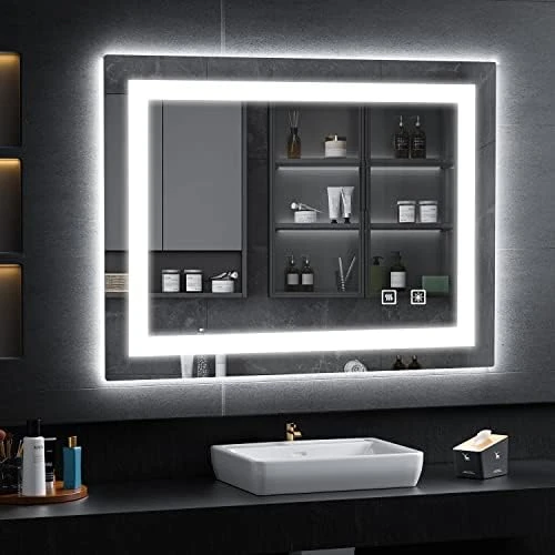 SHUAFA LED Mirror For Bathroom, 24x32 Inch Backlit + Front Lighted Bathroom Mirror With Lights, High-Density Double Light Strips, 3 Colors, Shatter-Proof, Anti-Fog And Brightness Memory 13 SHUAFA LED Mirror For Bathroom, 24x32 Inch Backlit + Front Lighted Bathroom Mirror With Lights, High-Density Double Light Strips, 3 Colors, Shatter-Proof, Anti-Fog And Brightness Memory - Image 11