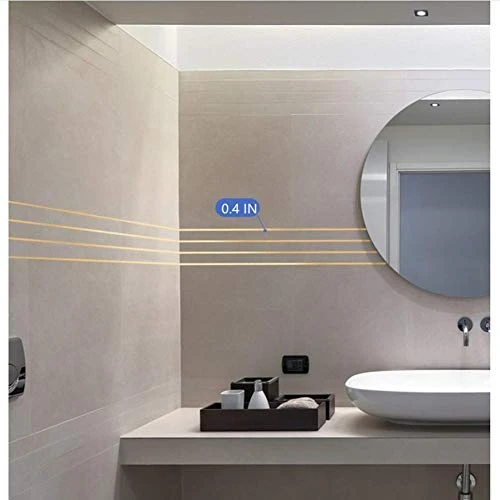 MISSYOUNG Gold Metalized Polyester Mylar Film Tape With Acrylic Adhesive, 0.8 In X 55 Yds. Vibrant Mirror Like Finish, Gold Decor Tape For Detailing Accent Wall, Wardrobe, Cabinet, Bathroom 6 MISSYOUNG Gold Metalized Polyester Mylar Film Tape With Acrylic Adhesive, 0.8 In X 55 Yds. Vibrant Mirror Like Finish, Gold Decor Tape For Detailing Accent Wall, Wardrobe, Cabinet, Bathroom - Image 4