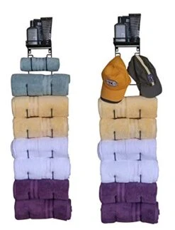 Bath Towel Rack In Bathroom. Wine Racks In Kitchen. Wall Mounted Shelves For Towels Hat Organization. Great Decor Accessories. Metal Hooks. 3 Pieces. Premium Presents Brand. (Black) 12 Bath Towel Rack In Bathroom. Wine Racks In Kitchen. Wall Mounted Shelves For Towels Hat Organization. Great Decor Accessories. Metal Hooks. 3 Pieces. Premium Presents Brand. (Black) -Moen Shop 41JlNAHz4TL