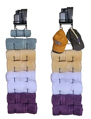 Bath Towel Rack In Bathroom. Wine Racks In Kitchen. Wall Mounted Shelves For Towels Hat Organization. Great Decor Accessories. Metal Hooks. 3 Pieces. Premium Presents Brand. (Black) 7 Bath Towel Rack In Bathroom. Wine Racks In Kitchen. Wall Mounted Shelves For Towels Hat Organization. Great Decor Accessories. Metal Hooks. 3 Pieces. Premium Presents Brand. (Black) - Image 5