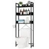 OTK Over The Toilet Storage, 3 Tier Bathroom Organizer Shelf, Freestanding Space Saver With Toilet Paper Holder, Multifunctional Over The Toilet Rack, Black 1 OTK Over The Toilet Storage, 3 Tier Bathroom Organizer Shelf, Freestanding Space Saver With Toilet Paper Holder, Multifunctional Over The Toilet Rack, Black -Moen Shop 41LMP5cn5SL