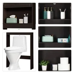 FCH Over The Toilet Storage Space Saver Bathroom Cabinet Organizer Storage Cabinet Brown 13 FCH Over The Toilet Storage Space Saver Bathroom Cabinet Organizer Storage Cabinet Brown -Moen Shop 41MuvWCTPCL