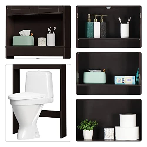 FCH Over The Toilet Storage Space Saver Bathroom Cabinet Organizer Storage Cabinet Brown 8 FCH Over The Toilet Storage Space Saver Bathroom Cabinet Organizer Storage Cabinet Brown - Image 6