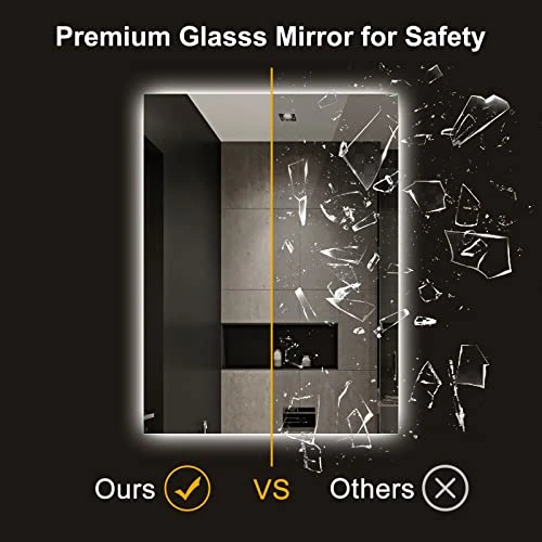 Benime 24×32 Inch LED Backlit Mirror Bathroom, 2023 Upgraded Brightness Dimmable LED Mirror For Bathroom With Anti-Fog, Stepless Colors, Smart Vanity Bathroom Mirror With Lights, Light Mirror For Gift 9 Benime 24×32 Inch LED Backlit Mirror Bathroom, 2023 Upgraded Brightness Dimmable LED Mirror For Bathroom With Anti-Fog, Stepless Colors, Smart Vanity Bathroom Mirror With Lights, Light Mirror For Gift - Image 7