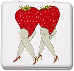 Vanity Mirror Strawberry Woman Design Shatterproof Pocket Mirror Unique Double Sided Magnifying Portable Compact Mirror Square Makeup Vanity Mirror For Women And Girls -Moen Shop 41NawPgINS. AC