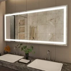 COZZIE Bathroom Vanity Mirror,60x28 Inch Lighted Vanity Mirror,3-Color 3000-6000k Dimmable Anti-Fog CRI 90+ Bathroom Mirrors For Wall(White/Natural/Warm Lights) 16 COZZIE Bathroom Vanity Mirror,60x28 Inch Lighted Vanity Mirror,3-Color 3000-6000k Dimmable Anti-Fog CRI 90+ Bathroom Mirrors For Wall(White/Natural/Warm Lights) -Moen Shop 41Nhq0tAEL. AC