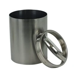 Kela Trash Can With Lid Ari Collection, Silver