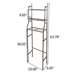HAHRIR 3-Shelf Bathroom Organizer Over The Toilet Space Saver Over The Toilet Rack Bathroom Corner Stand Storage Organizer, Brown 12 HAHRIR 3-Shelf Bathroom Organizer Over The Toilet Space Saver Over The Toilet Rack Bathroom Corner Stand Storage Organizer, Brown -Moen Shop 41O3CzsirSL