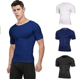 TTCPUYSA 2021 Men's Shaper Slimming Compression T-Shirt,Athletic Slim Shapewear Compression Vest Sleeveless,Suitable For Sports And Fitness (Black, M)