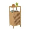 Kinfant Bamboo Bathroom Floor Cabinet Furniture - Free-Standing Storage Cabinet With Single Door And Shelf -Moen Shop 41Op2tpqaZL