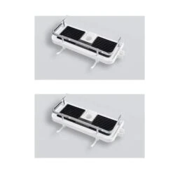 GENERIC Punch-Free Multi-Function Storage Rack Multifunction Toilet Storage Rack Bathroom Shelf No Aluminium (2pc White)