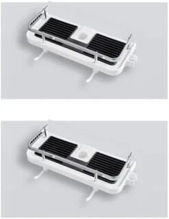 GENERIC Punch-Free Multi-Function Storage Rack Multifunction Toilet Storage Rack Bathroom Shelf No Aluminium (2pc White) -Moen Shop 41PIBaROoML. AC