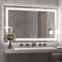 JSneijder 28x36 Led Bathroom Mirror,led Mirror With Lights,Dimmable Anti-Fog Mirror -Moen Shop 41QGN2ot3L. AC