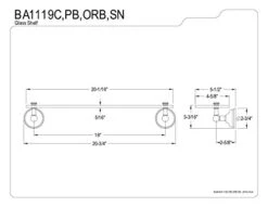 Kingston Brass BA1119PB Victorian Glass Shelf, Polished Brass 13 Kingston Brass BA1119PB Victorian Glass Shelf, Polished Brass -Moen Shop 41RgouQ0kBL