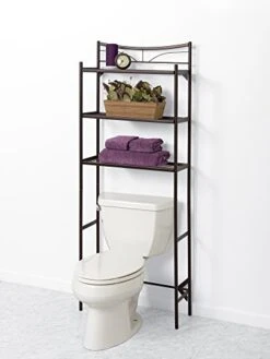 Zenna Home No Tools SlideFit Over The Toilet Bathroom Spacesaver, Bronze 12 Zenna Home No Tools SlideFit Over The Toilet Bathroom Spacesaver, Bronze -Moen Shop 41SJNso35DL