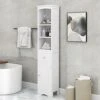 BNSPLY Tall Bathroom Cabinet With Shelves And Drawer, Slim Storage Tower With Adjustable Shelves, Narrow Bathroom Cabinet, Linen Cabinet For Bedroom, Living Room (White, 13.4" L X 9" W X 67" H) -Moen Shop 41T7UqcjmnL