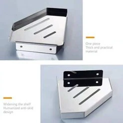 Lavatory Bathroom Corner 304 Stainless Steel Shelf Wall Mount Triangular, Soap Holder,Polished -Moen Shop 41TjeomA2kL