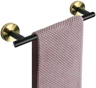 NearMoon Bathroom Towel Bar, Bath Accessories Thicken Stainless Steel Shower Towel Rack For Bathroom, Towel Holder Wall Mounted (Matte Black, 18 Inch) 9 NearMoon Bathroom Towel Bar, Bath Accessories Thicken Stainless Steel Shower Towel Rack For Bathroom, Towel Holder Wall Mounted (Matte Black, 18 Inch) - Image 7